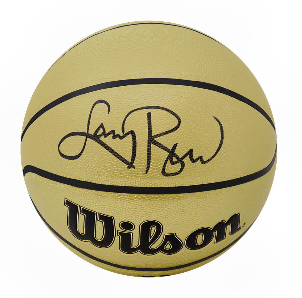 Larry Bird Signed Wilson Gold NBA Basketball - BIRBSK224 - Larry Bird Signed Wilson Gold NBA Basketball product image