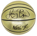 Larry Bird & Magic Johnson Dual Signed Molten Gold Official Size Basketball - BIRBSK230 - Larry Bird & Magic Johnson Dual Signed Molten Gold Official Size Basketball product image