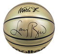 Larry Bird & Magic Johnson Signed Molten Gold Official Size Basketball - BIRBSK232 - Larry Bird & Magic Johnson Signed Molten Gold Official Size Basketball product image