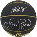 Larry Bird & Magic Johnson Dual Signed Spalding Elevation Black NBA Basketball - BIRBSK235 - Larry Bird & Magic Johnson Dual Signed Spalding Elevation Black NBA Basketball product image