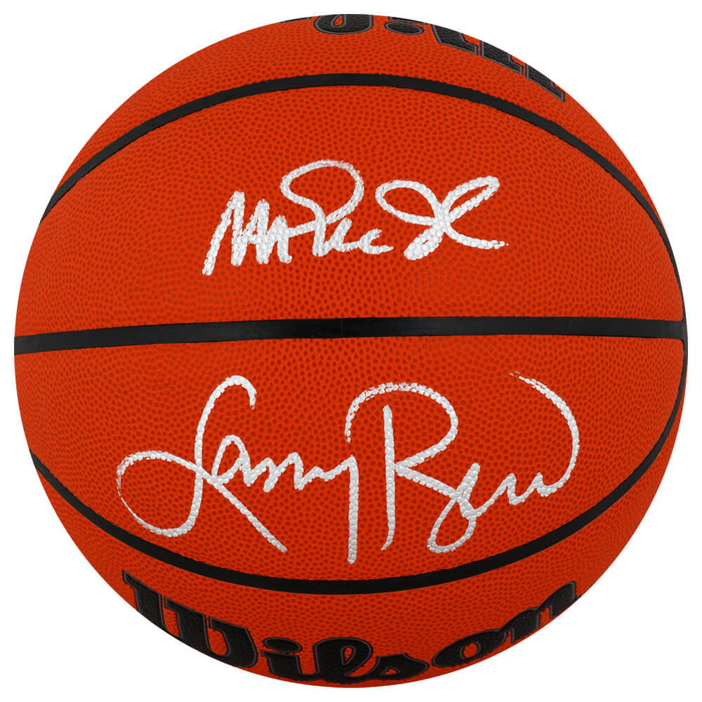 Larry Bird & Magic Johnson Signed Wilson Indoor/Outdoor NBA Basketball - BIRBSK238 - Larry Bird & Magic Johnson Signed Wilson Indoor/Outdoor NBA Basketball product image