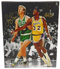Larry Bird & Magic Johnson Dual Signed Celtics vs Lakers NBA Action Spotlight 16x20 Canvas - BIRCAN220 - Larry Bird & Magic Johnson Dual Signed Celtics vs Lakers NBA Action Spotlight 16x20 Canvas product image
