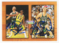 Larry Bird & Magic Johnson Dual Signed Boston Celtics / Los Angeles Lakers 1994 NBA Sky Box Hoops Card #MB1 - BIRCAR211 - Larry Bird & Magic Johnson Dual Signed Boston Celtics / Los Angeles Lakers 1994 NBA Sky Box Hoops Card #MB1 product image