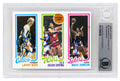 Larry Bird, Magic Johnson & Julius Erving Signed 1980 Topps Rookie Basketball Trading Card (Beckett Encapsulated) - BIRCAR220 - Larry Bird, Magic Johnson & Julius Erving Signed 1980 Topps Rookie Basketball Trading Card (Beckett Encapsulated) product image