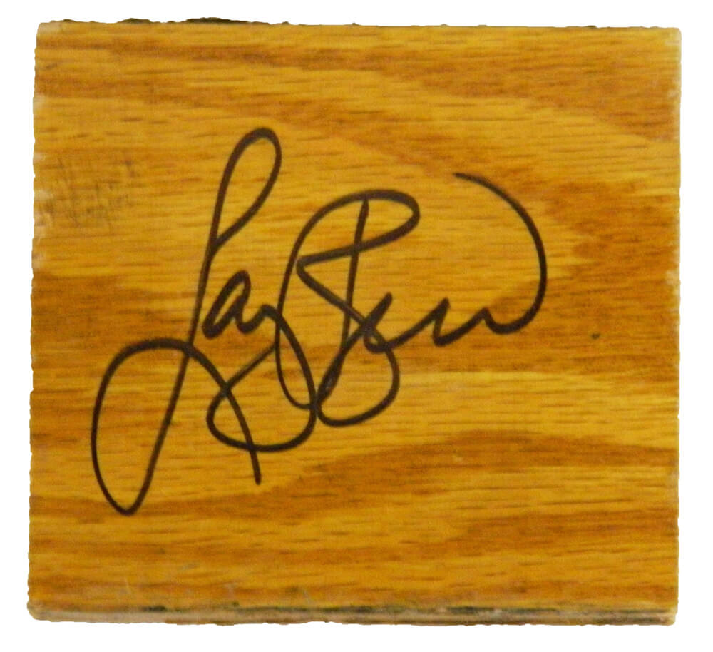 Larry Bird Signed Celtics Boston Garden Original Parquet 4x4 Floor Piece - BIRFLO200 - Larry Bird Signed Celtics Boston Garden Original Parquet 4x4 Floor Piece product image