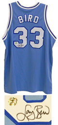 Larry Bird Signed Indiana State Majestic Blue Jersey - BIRJRY201 - Larry Bird Signed Indiana State Majestic Blue Jersey product image