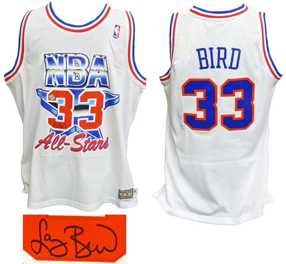 Larry Bird Signed 1992 All Star Game Official Adidas White Throwback Swingman Jersey - BIRJRY206 - Larry Bird Signed 1992 All Star Game Official Adidas White Throwback Swingman Jersey product image
