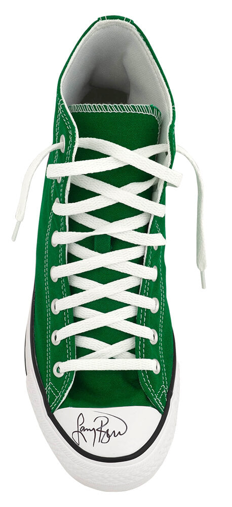 Larry Bird Signed Converse Chuck Taylor All Star Hi B Grade Green Men's Basketball Shoe - Size 11 (Right Foot) - BIRSHO201 - Larry Bird Signed Converse Chuck Taylor All Star Hi B Grade Green Men's Basketball Shoe - Size 11 (Right Foot) product image