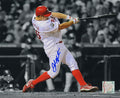 Joe Blanton Signed Philadelphia Phillies 2008 World Series Swinging Spotlight 8x10 Photo - BLA08P110 - Joe Blanton Signed Philadelphia Phillies 2008 World Series Swinging Spotlight 8x10 Photo product image