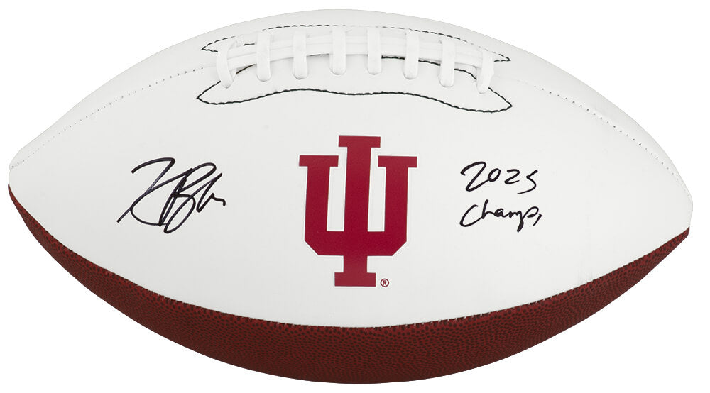 Kaelon Black Signed Indiana Hoosiers Logo Brands White Logo Football w/2025 Champs - BLAFTB321 - Kaelon Black Signed Indiana Hoosiers Logo Brands White Logo Football w/2025 Champs product image