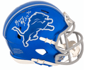 Bennie Blades Signed Detroit Lions FLASH Riddell Speed Mini Helmet - BLAMIN331 - Bennie Blades Signed Detroit Lions FLASH Riddell Speed Mini Helmet product image