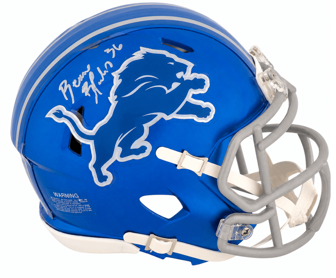 Bennie Blades Signed Detroit Lions FLASH Riddell Speed Mini Helmet - BLAMIN331 - Bennie Blades Signed Detroit Lions FLASH Riddell Speed Mini Helmet product image
