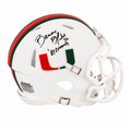 Bennie Blades Signed Miami Hurricanes Riddell Speed Mini Helmet w/87 Champs - BLAMIN332 - Bennie Blades Signed Miami Hurricanes Riddell Speed Mini Helmet w/87 Champs product image