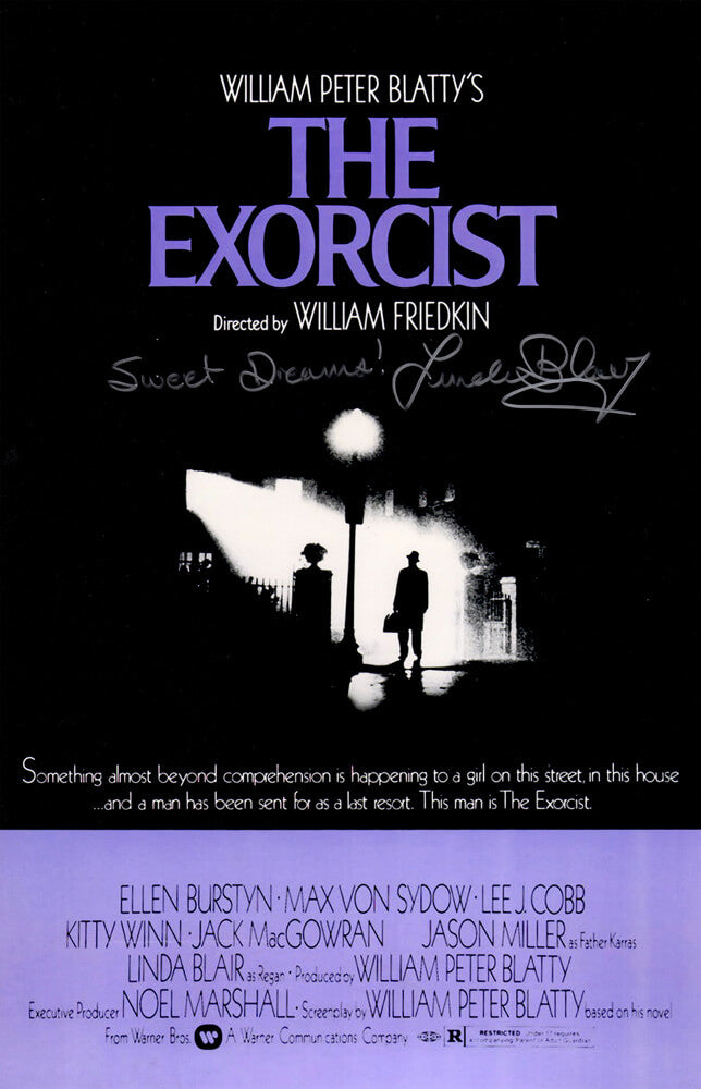 Linda Blair Signed The Exorcist 11x17 Movie Poster w/Sweet Dreams - BLAPST500 - Linda Blair Signed The Exorcist 11x17 Movie Poster w/Sweet Dreams product image