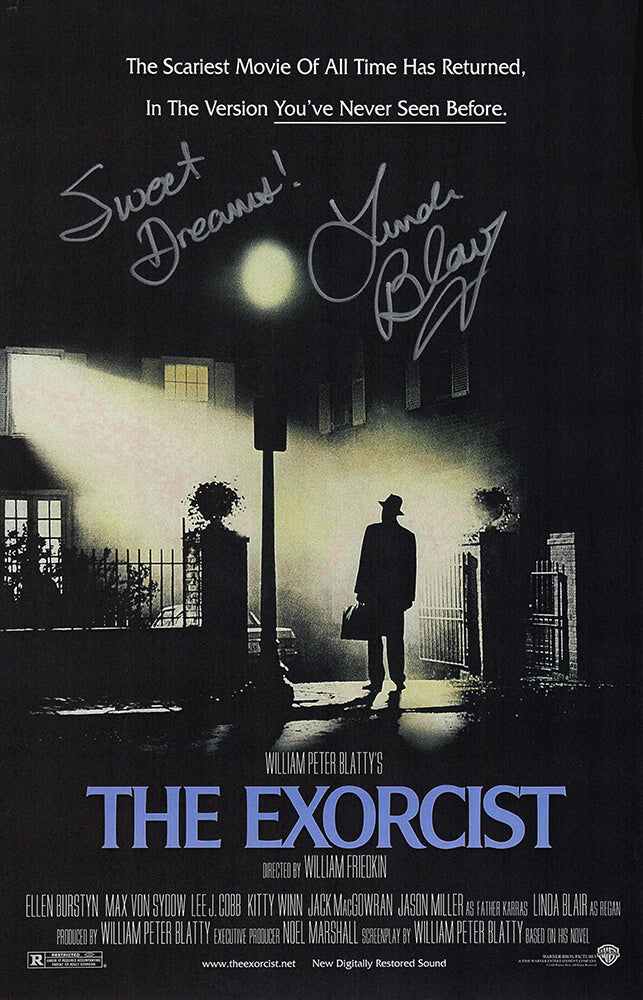 Linda Blair Signed The Exorcist 11x17 Movie Poster w/Sweet Dreams (In Silver) - BLAPST502 - Linda Blair Signed The Exorcist 11x17 Movie Poster w/Sweet Dreams (In Silver) product image