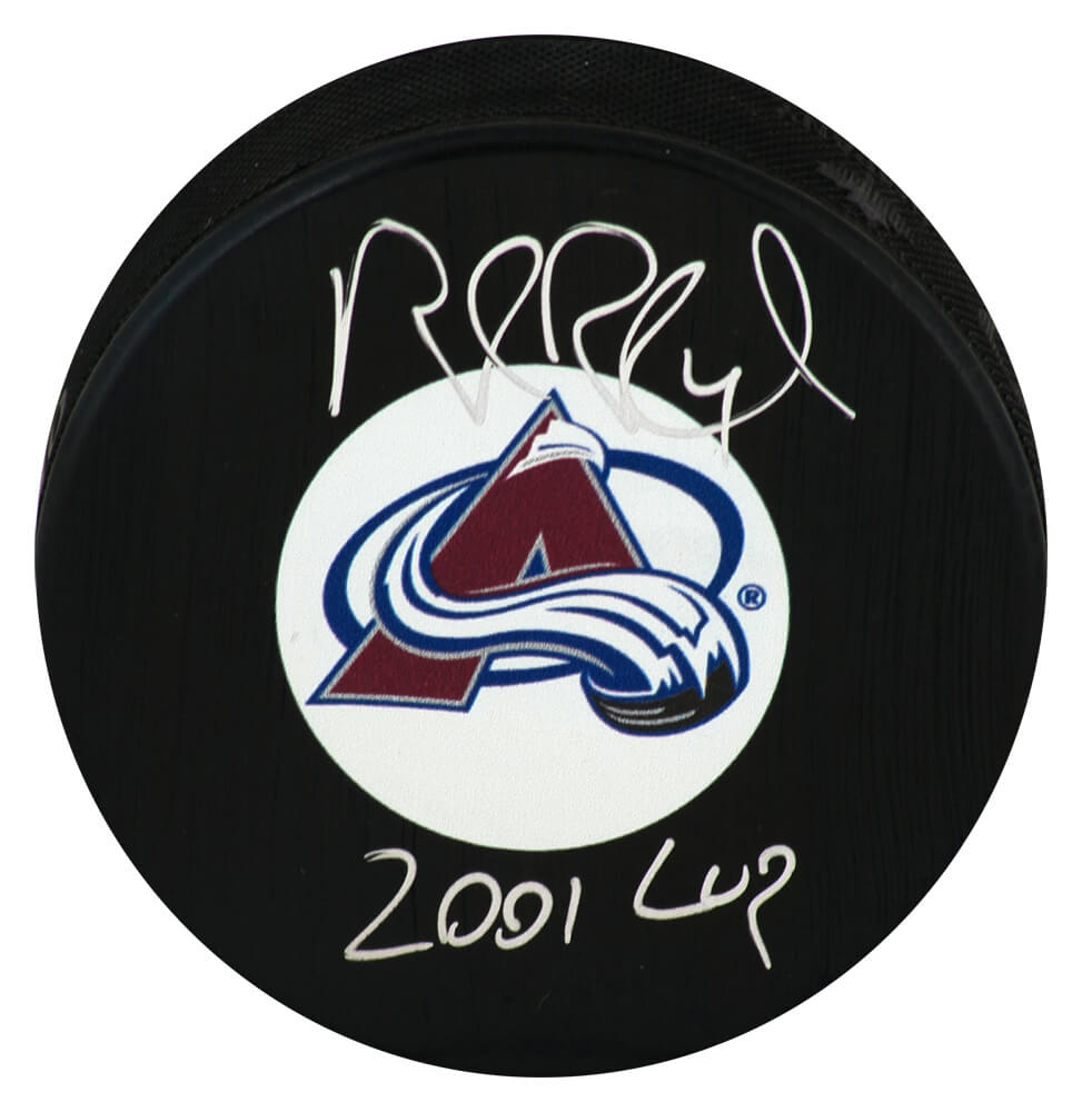 Rob Blake Signed Colorado Avalanche Medium Logo Hockey Puck w/2001 Cup - BLAPUC400 - Rob Blake Signed Colorado Avalanche Medium Logo Hockey Puck w/2001 Cup product image