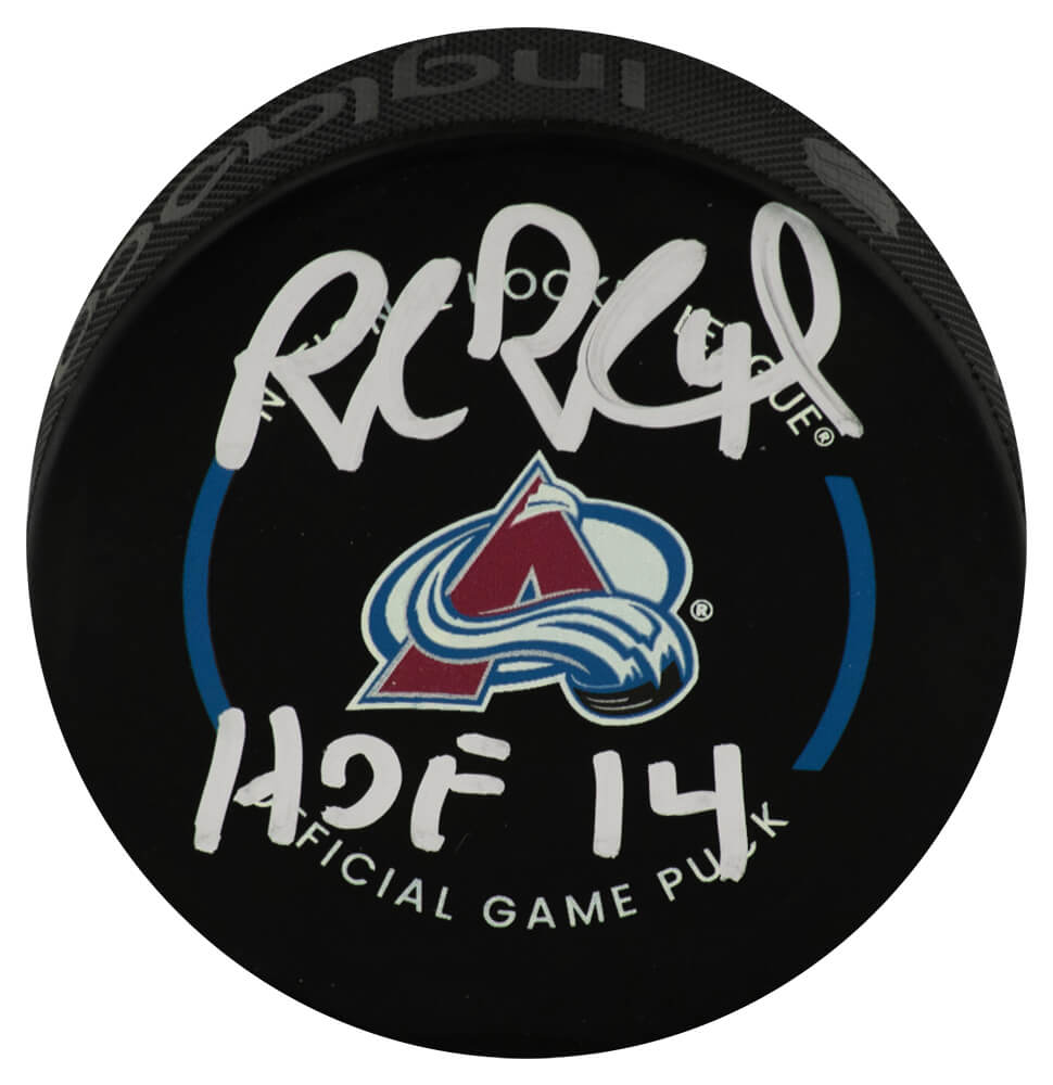 Rob Blake Signed Colorado Avalanche Logo Official Hockey Puck w/HOF'14 - BLAPUC404 - Rob Blake Signed Colorado Avalanche Logo Official Hockey Puck w/HOF'14 product image