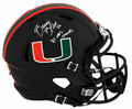 Bennie Blades Signed Miami Hurricanes Black Riddell Full Size Speed Replica Helmet w/87 Nat'l Champs - BLAREP330 - Bennie Blades Signed Miami Hurricanes Black Riddell Full Size Speed Replica Helmet w/87 Nat'l Champs product image