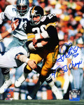 Rocky Bleier Signed Pittsburgh Steelers Super Bowl X Action 8x10 Photo w/4x SB Champs - BLE08P300 - Rocky Bleier Signed Pittsburgh Steelers Super Bowl X Action 8x10 Photo w/4x SB Champs product image