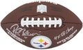 Rocky Bleier Signed Pittsburgh Steelers Wilson Brown Logo NFL Football w/4x SB Champs - BLEFTB304 - Rocky Bleier Signed Pittsburgh Steelers Wilson Brown Logo NFL Football w/4x SB Champs product image