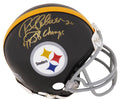 Rocky Bleier Signed Pittsburgh Steelers Throwback Riddell Mini Helmet w/4x SB Champs - BLEMIN301 - Rocky Bleier Signed Pittsburgh Steelers Throwback Riddell Mini Helmet w/4x SB Champs product image