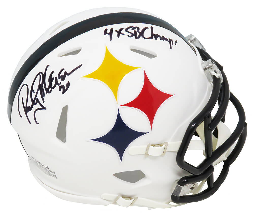 Rocky Bleier Signed Pittsburgh Steelers AMP Alternate Series Riddell Speed Mini Helmet w/4x SB Champs - BLEMIN304 - Rocky Bleier Signed Pittsburgh Steelers AMP Alternate Series Riddell Speed Mini Helmet w/4x SB Champs product image