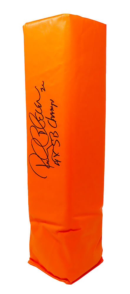 Rocky Bleier Signed Orange Endzone Pylon w/4x SB Champs - BLEPYL300 - Rocky Bleier Signed Orange Endzone Pylon w/4x SB Champs product image