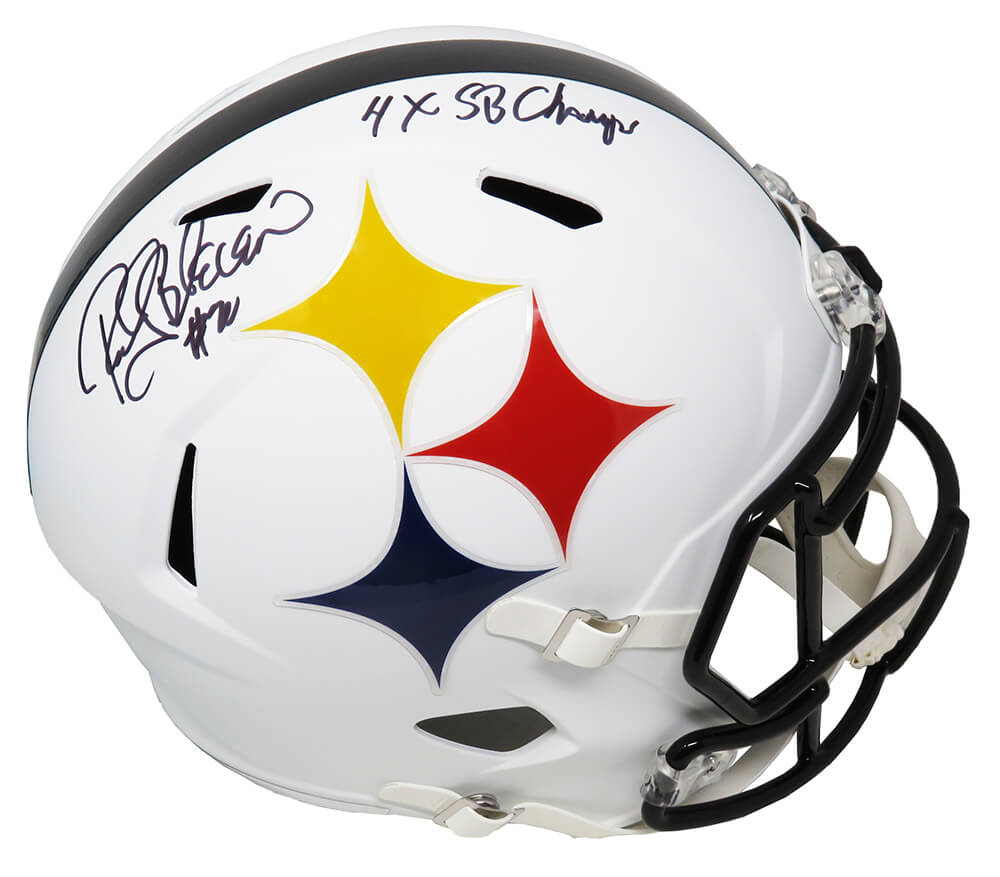 Rocky Bleier Signed Pittsburgh Steelers AMP Alternate Series Riddell Full Size Speed Replica Helmet w/4x SB Champs - BLEREP301 - Rocky Bleier Signed Pittsburgh Steelers AMP Alternate Series Riddell Full Size Speed Replica Helmet w/4x SB Champs product image