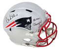 Drew Bledsoe Signed New England Patriots Riddell Full Size Speed Replica Helmet w/SB XXXVI Champs - BLEREP321 - Drew Bledsoe Signed New England Patriots Riddell Full Size Speed Replica Helmet w/SB XXXVI Champs product image