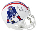 Drew Bledsoe Signed New England Patriots Throwback Riddell Full Size Replica Helmet - BLEREP322 - Drew Bledsoe Signed New England Patriots Throwback Riddell Full Size Replica Helmet product image