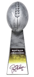 Rocky Bleier Signed Football World Champion 15 Inch Replica Silver Trophy - BLETRO300 - Rocky Bleier Signed Football World Champion 15 Inch Replica Silver Trophy product image