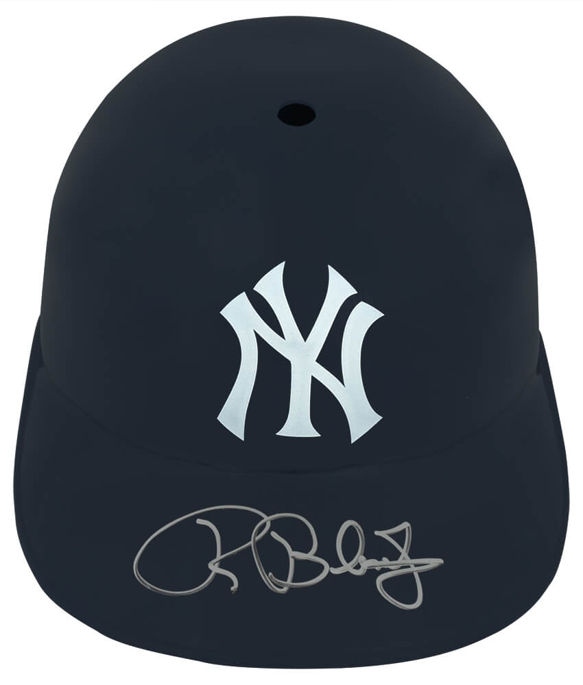 Ron Blomberg Signed New York Yankees Replica Souvenir Batting Helmet - BLOBTH100 - Ron Blomberg Signed New York Yankees Replica Souvenir Batting Helmet product image