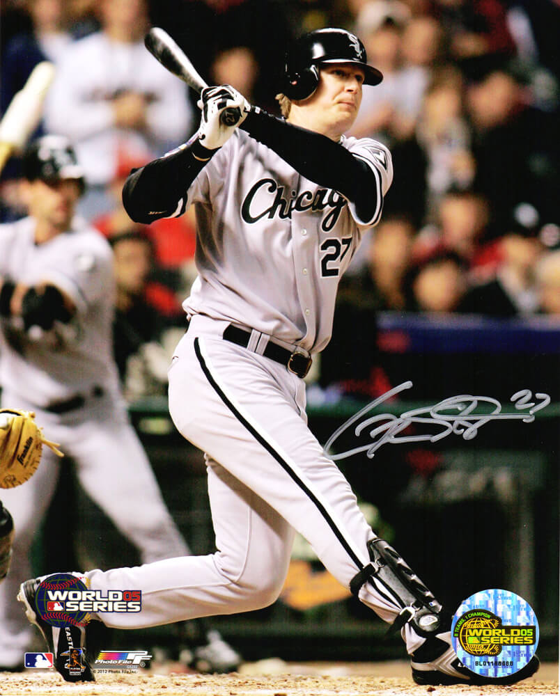 Geoff Blum Signed Chicago White Sox 2005 WS Game 3 14th Inning GW HR 8x10 Photo - BLU08P102 - Geoff Blum Signed Chicago White Sox 2005 WS Game 3 14th Inning GW HR 8x10 Photo product image
