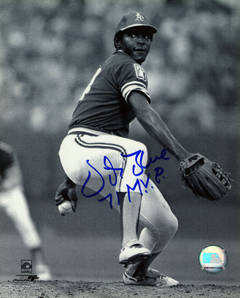Vida Blue Signed Oakland A's B&W Pitching 8x10 Photo w/71 MVP - BLU08P112TW - Vida Blue Signed Oakland A's B&W Pitching 8x10 Photo w/71 MVP product image