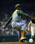 Vida Blue Signed Oakland A's Windup Pitching 8x10 Photo - BLU08P115TW - Vida Blue Signed Oakland A's Windup Pitching 8x10 Photo product image