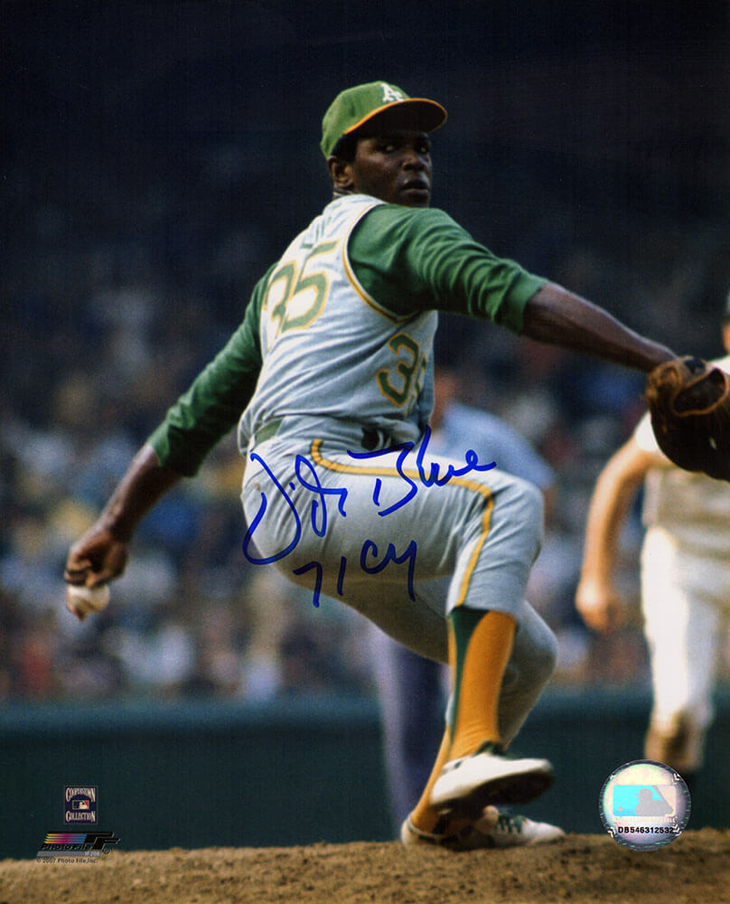 Vida Blue Signed Oakland A's Windup Pitching 8x10 Photo w/71 CY - BLU08P116TW - Vida Blue Signed Oakland A's Windup Pitching 8x10 Photo w/71 CY product image