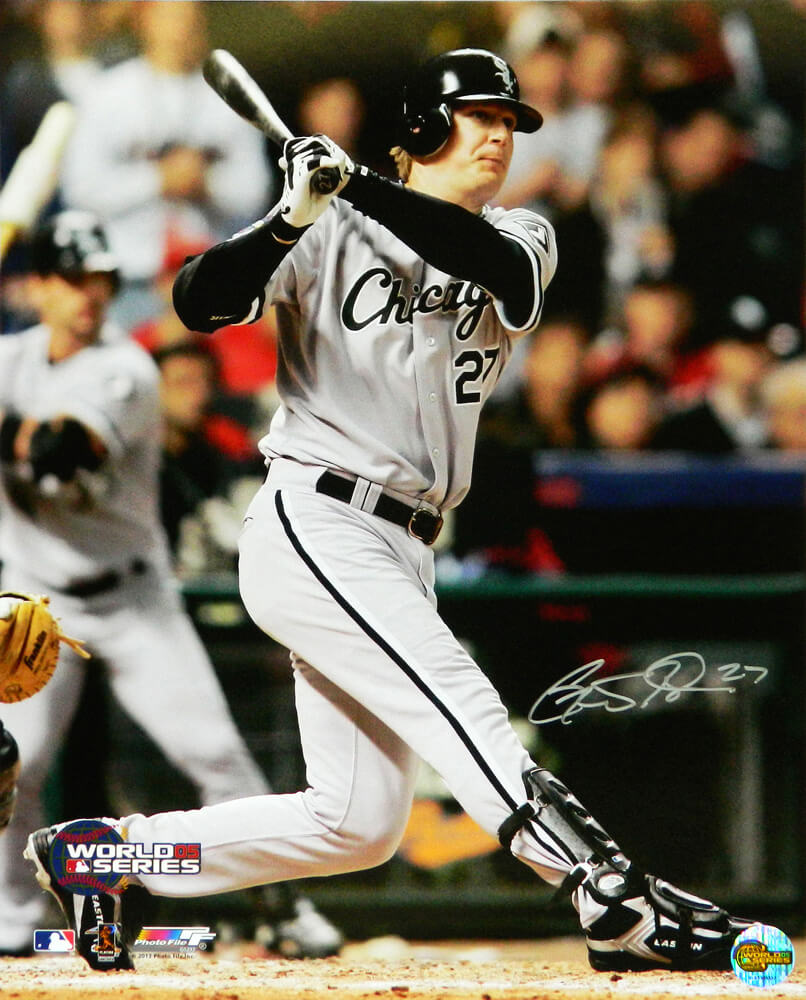 Geoff Blum Signed Chicago White Sox 2005 WS Game 3 14th Inning GW HR 16x20 Photo - BLU16P102 - Geoff Blum Signed Chicago White Sox 2005 WS Game 3 14th Inning GW HR 16x20 Photo product image