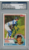 Wade Boggs Signed Red Sox 1983 Topps Rookie Card #498 w/HOF'05 PSA/DNA - BOGCAR100 - Wade Boggs Signed Red Sox 1983 Topps Rookie Card #498 w/HOF'05 PSA/DNA product image
