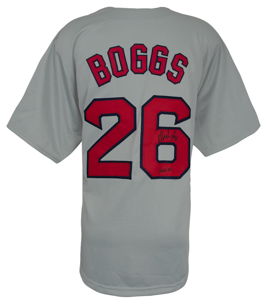 Wade Boggs Signed Grey Custom Baseball Jersey w/HOF'05 - BOGJRY101 - Wade Boggs Signed Grey Custom Baseball Jersey w/HOF'05 product image