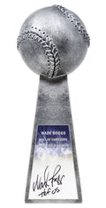 Wade Boggs Signed Baseball World Champion 14 Inch Replica Silver Trophy w/HOF'05 - BOGTRO100 - Wade Boggs Signed Baseball World Champion 14 Inch Replica Silver Trophy w/HOF'05 product image