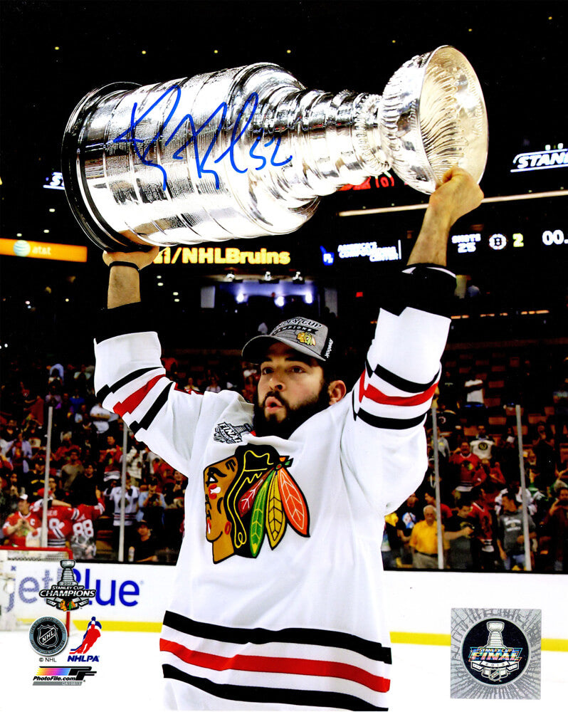 Brandon Bollig Signed Chicago Blackhawks 2013 Stanley Cup Trophy 8x10 Photo - BOL08P423 - Brandon Bollig Signed Chicago Blackhawks 2013 Stanley Cup Trophy 8x10 Photo product image