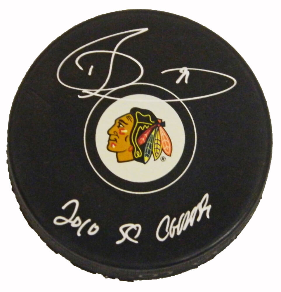 Dave Bolland Signed Blackhawks Logo Hockey Puck w/2010 SC Champs - BOLPUC402 - Dave Bolland Signed Blackhawks Logo Hockey Puck w/2010 SC Champs product image