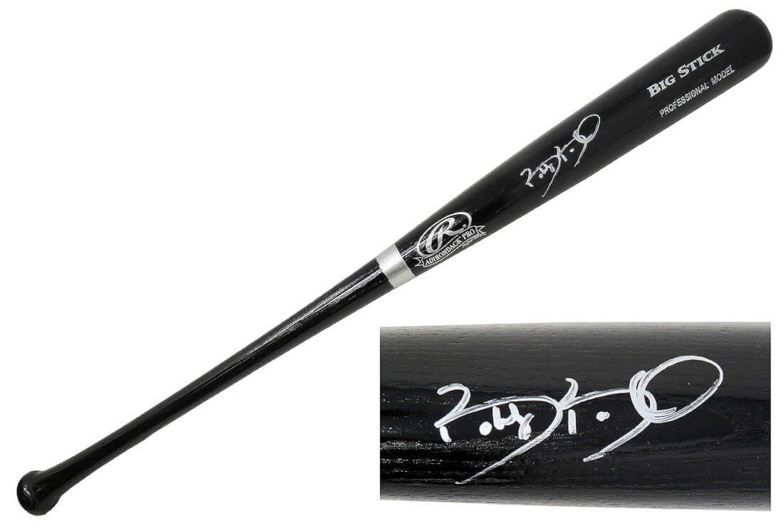 Bobby Bonilla Signed Rawlings Black Big Stick Baseball Bat - BONBAT100 - Bobby Bonilla Signed Rawlings Black Big Stick Baseball Bat product image
