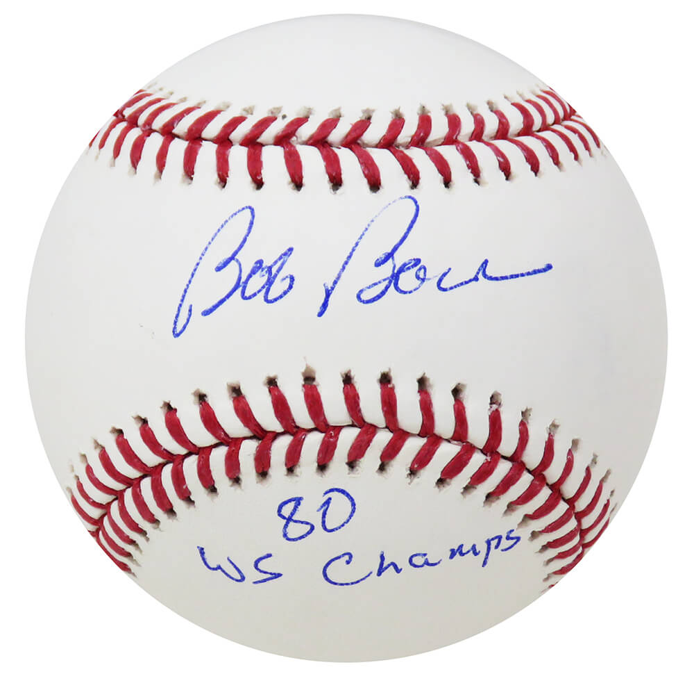 Bob Boone Signed Rawlings Official MLB Baseball w/80 WS Champs (JSA) - BOOBSB100 - Bob Boone Signed Rawlings Official MLB Baseball w/80 WS Champs (JSA) product image