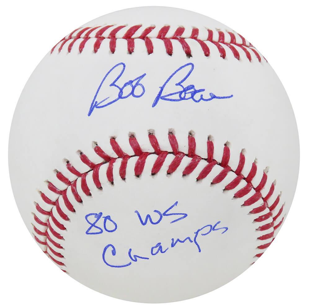 Bob Boone Signed Rawlings Official MLB Baseball w/80 WS Champs - BOOBSB102 - Bob Boone Signed Rawlings Official MLB Baseball w/80 WS Champs product image