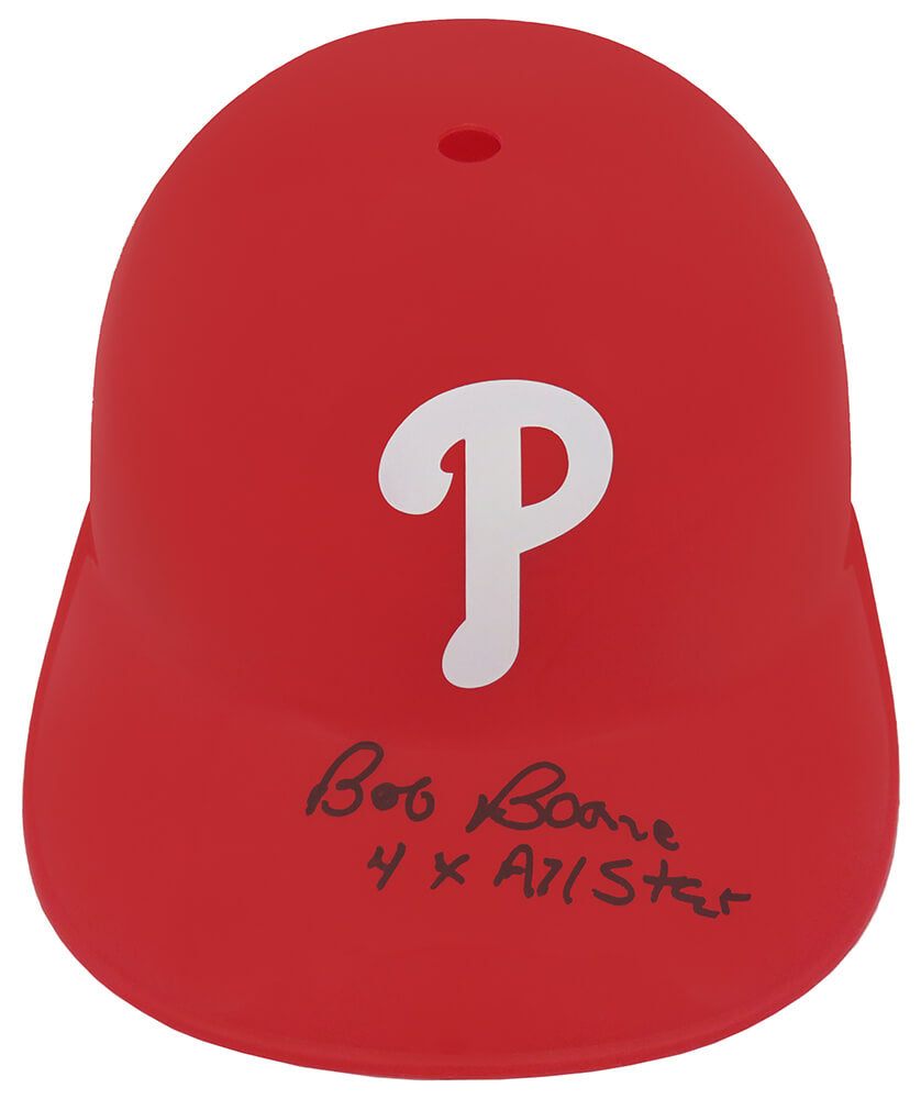 Bob Boone Signed Philadelphia Phillies Souvenir Replica Baseball Batting Helmet w/4x All Star - BOOBTH102 - Bob Boone Signed Philadelphia Phillies Souvenir Replica Baseball Batting Helmet w/4x All Star product image