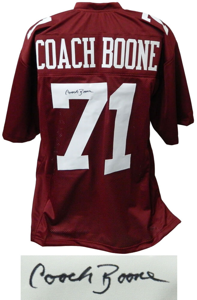 Coach Herman Boone Signed Maroon Throwback Custom Football Jersey - BOOJRY300 - Coach Herman Boone Signed Maroon Throwback Custom Football Jersey product image