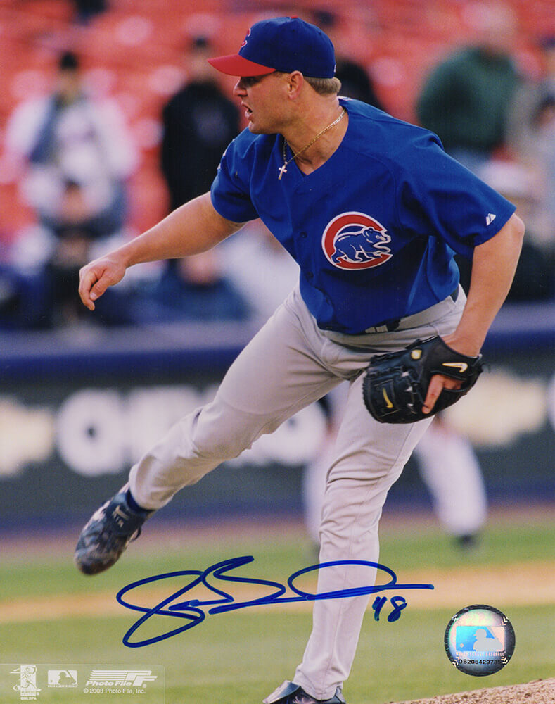 Joe Borowski Signed Chicago Cubs Pitching Action 8x10 Photo - BOR08P114 - Joe Borowski Signed Chicago Cubs Pitching Action 8x10 Photo product image