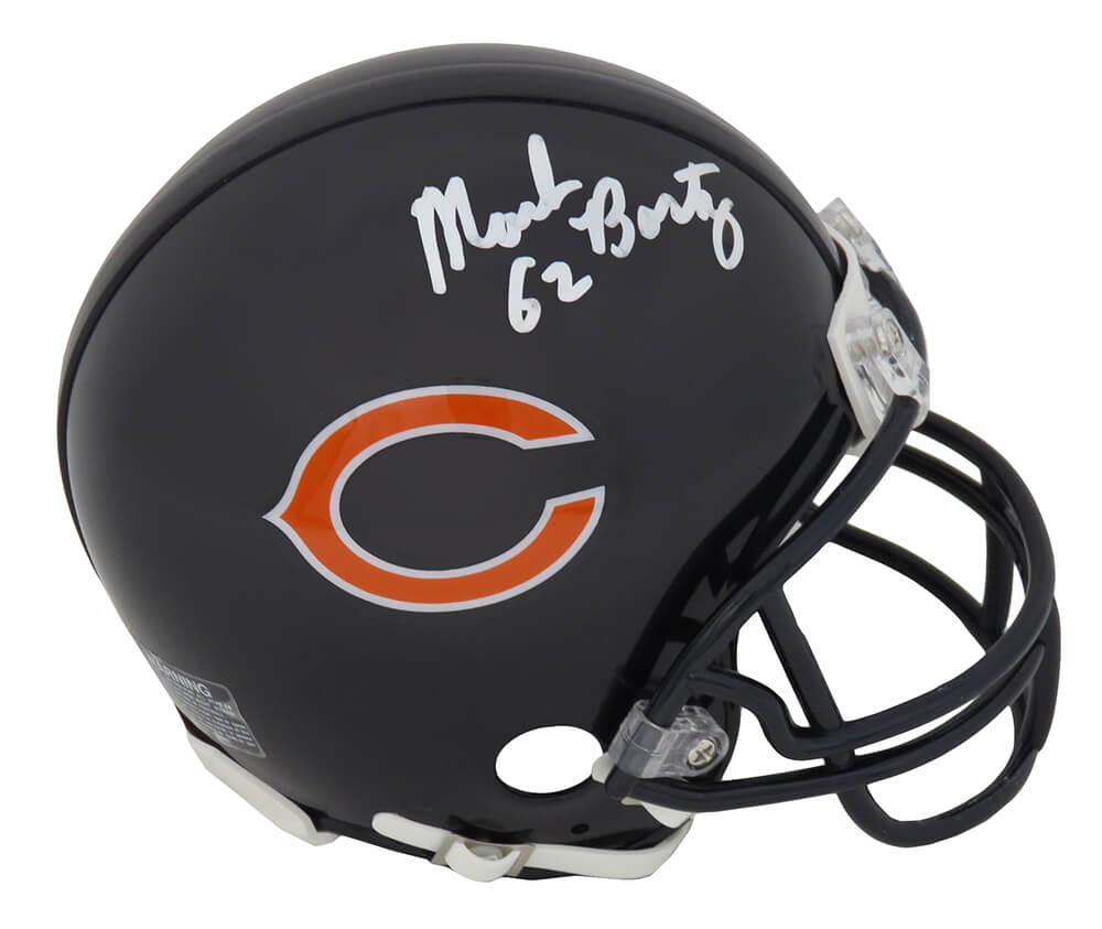 Mark Bortz Signed Chicago Bears Riddell Mini Helmet - BORMIN305 - Mark Bortz Signed Chicago Bears Riddell Mini Helmet product image