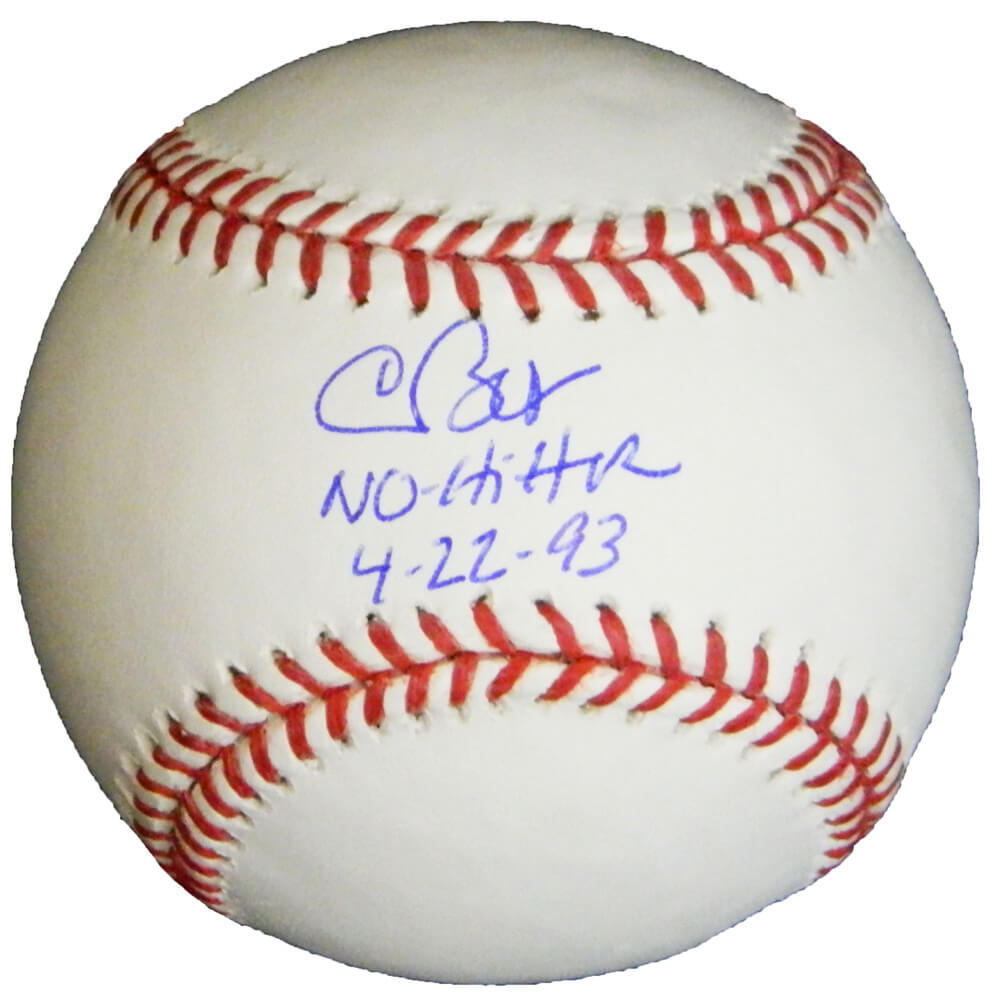 Chris Bosio Signed Rawlings Official MLB Baseball w/No Hitter 4-22-93 - BOSBSB102 - Chris Bosio Signed Rawlings Official MLB Baseball w/No Hitter 4-22-93 product image